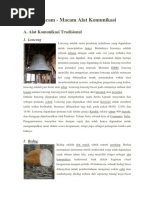 Download Macam-Macam Alat Komunikasi Tradisional Dan Modern by 4rmans SN45301625 doc pdf