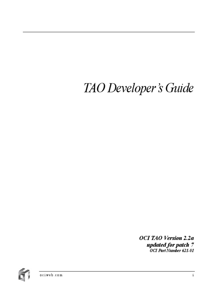 TAO Dev Guide 2 2a p7 PDF | PDF | Service Oriented Architecture | Software