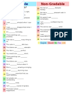 Worksheet Gradable Nongradable Grammar Drills