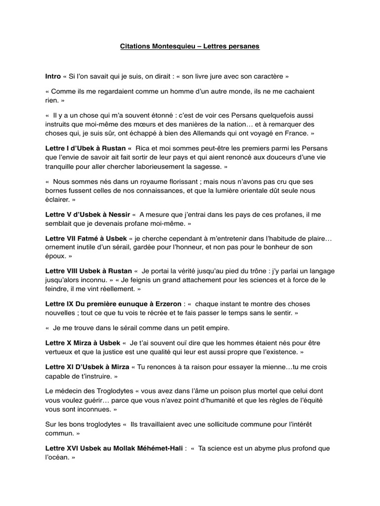 1 1ere Montesquieu Citations Pdf Theories Philosophiques Science
