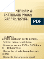 UNSUR INTRINSIK & EKSTRINSIK PROSA (Cerpen/novel)