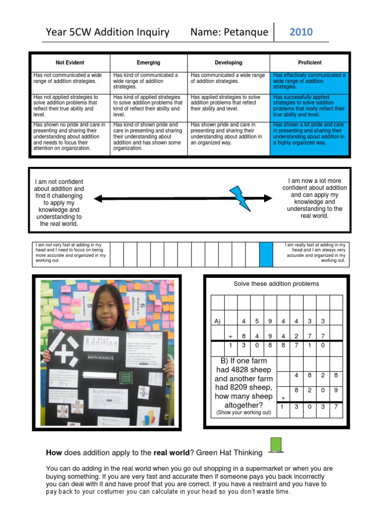 Addition Inquiry | PDF