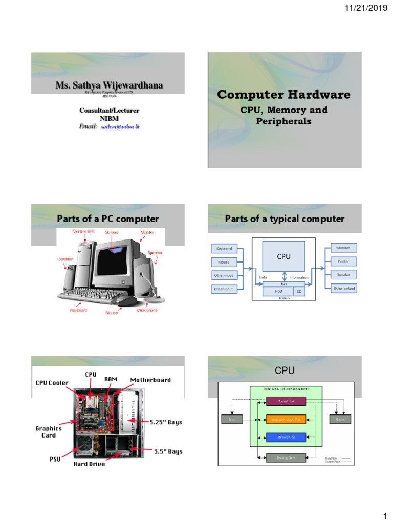 CPU Memory and Pheriparals ADBM PDF | PDF | Computer Data Storage ...