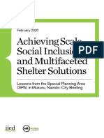Achieving Scale, Social Inclusion, and Multifaceted Shelter Solutions