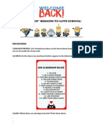 Classroom Rules - Video Minions PDF