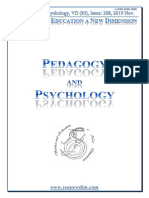 SCIENCE and EDUCATION a NEW DIMENSION PEDAGOGY and PSYCHOLOGY Issue 208