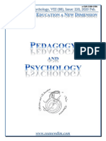 SCIENCE and EDUCATION a NEW DIMENSION PEDAGOGY and PSYCHOLOGY Issue 220