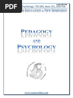 SCIENCE and EDUCATION a NEW DIMENSION PEDAGOGY and PSYCHOLOGY Issue 221