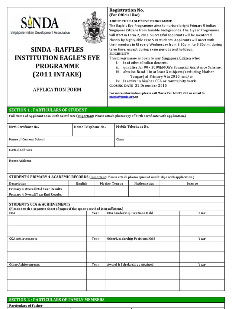 Eagle's Eye Programme Application Form | PDF | Condominium | Government