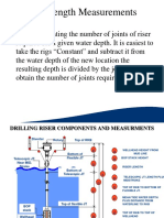 Riser length and component measurements for 1756ft water depth well