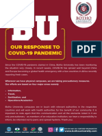 Botho University Reponse To COVID-19 Pandemic