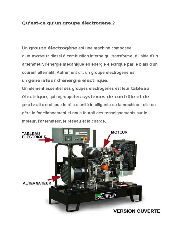 Qu'est ce qu'un groupe électrogène solaire?