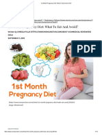 1st Month Pregnancy Diet - What To Eat and Avoid - 1