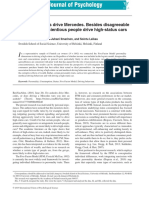 University of Helsinki Study - Not Only Assholes Drive Mercedes. Besides Disagreeable Men, Also Conscientious People Drive High-Status Cars PDF