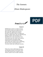 The Sonnets William Shakespeare: Sonnet I