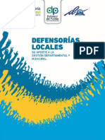 Defensorias Locales Su Aporte A La Gestion Departamental y Municipal