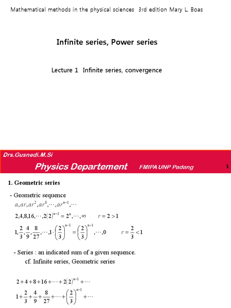 1 Deret Boas Series Mathematics Power Series