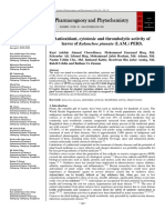 Journal of Pharmacognosy and Phytochemistry study antioxidant cytotoxic thrombolytic Kalanchoe pinnata