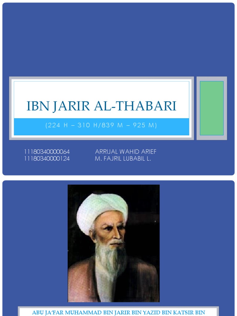 Ibn Jarir AlThabari PDF PDF