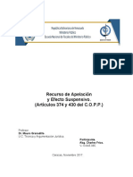 Técnica y Argumentación Jurídica - Efecto Suspensivo