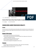 Human Kind Cannot Bear Much Reality Complete Essay - StudyBix PDF