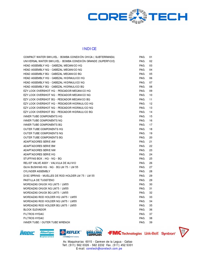 Catalogo de Core Tech | PDF | Nut (Hardware) | Valve