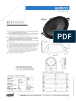 AUDISON Prima AP5 Tech Sheet PDF