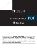 Manual Reloj Citizen Promaster ECO-Drive