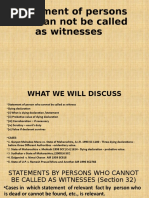 Section 32-33 Evidence of Person Cannot Be Called