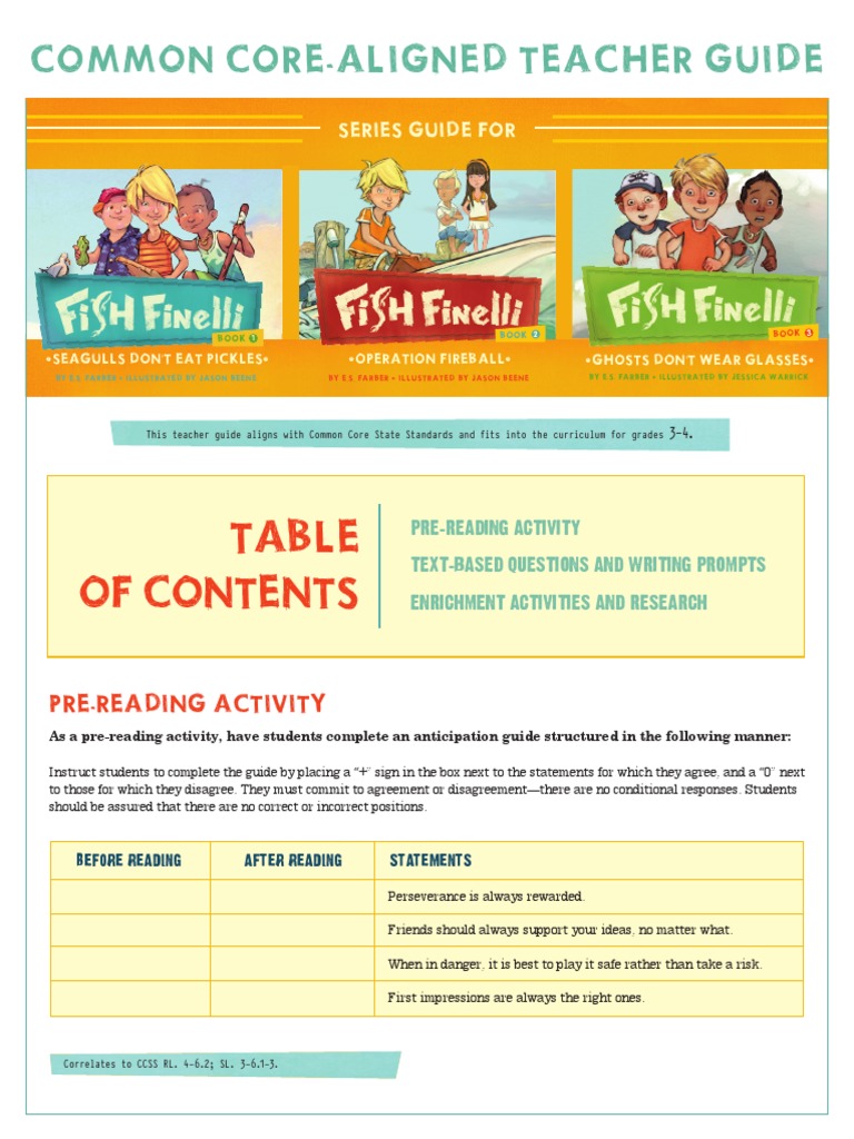 Fish Finelli Series Discussion Guide Pdf Books Science