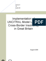 Implementation of UNCITRAL Model Law On Cross-Border Insolvency in Great Britain
