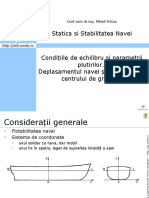 TCN-3-Conditii de Echilibru, Deplasament, Coordonate Centru de Greutate