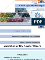 I M Pharm Qa Pharm Vali Dry Powder Mixer Valid