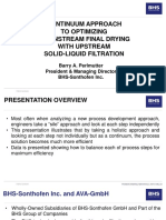 BHS Solid-Liquid Filtration and Final Drying Optimization