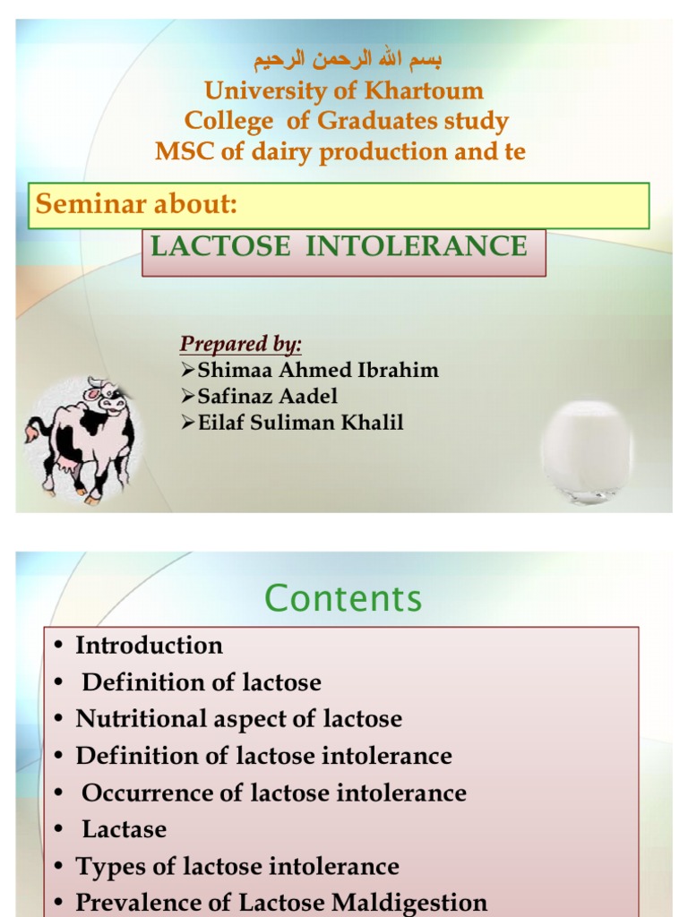 Seminar About:: Lactose Intolerance | PDF | Milk | Gastroenterology