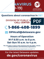 Delaware Division of Public Health Call Center Flyer