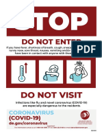 Coronavirus Attention Visitors Poster