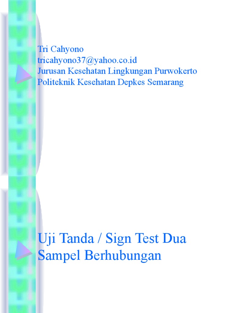 Uji Tanda Dua Sampel Berhubungan | PDF