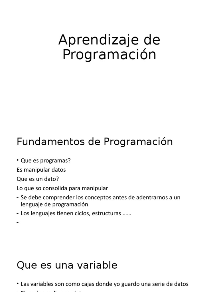 Aprendizaje de Programación | PDF | Crecimiento personal y profesional