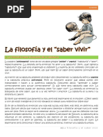 La Filosofia y El Saber Vivir