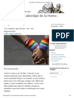 Psicoanálisis y Abordaje de La Homo-Lesbofobia
