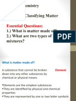 Chapter 2 Classifying Matter