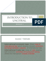 UNCITRAL Module 1: Introduction to Basic Terms of International Commercial Law