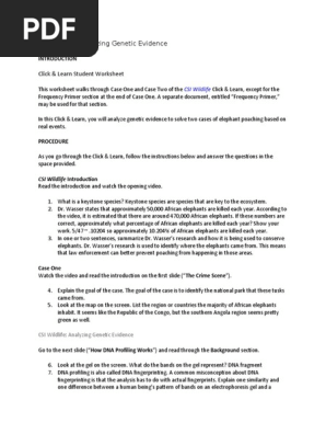 Csiwildlife Studentws1 Anskey Pdf Dna Profiling Gel Electrophoresis