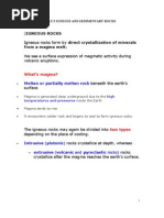 Igneous and Sedimentary Rocks