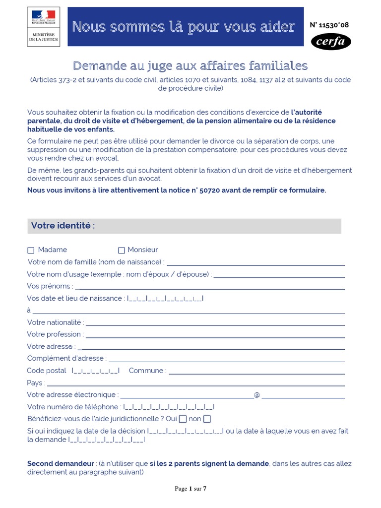 Séparation De Corps Avant Divorce Islam Cerfa 11530-08 PDF | PDF | Médiation | Gouvernement