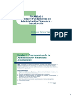 Unidad 1 - Fundamentos de Administración Financiera - Introducción PDF