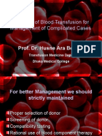 Overview of Blood Transfusion For Management of Complicated Cases