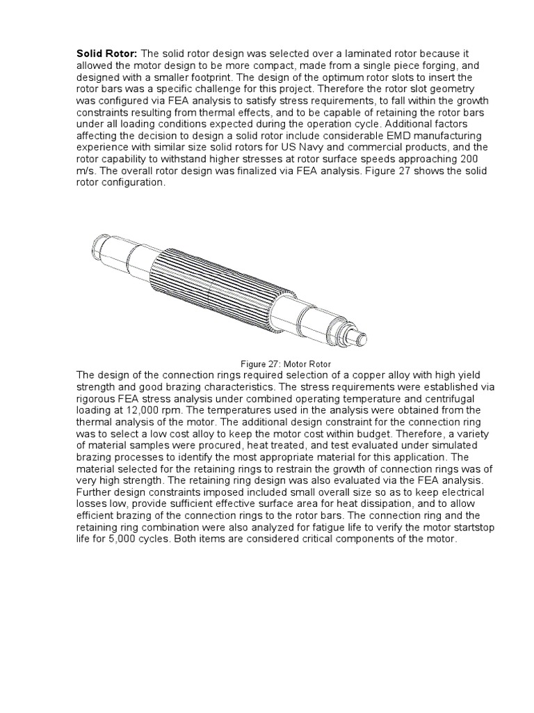 Solid Rotor Design for High-Performance Motors | PDF