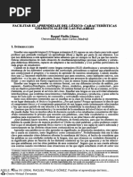 facilidar el aprendizaje del léxico características gramaticales de las palabras 